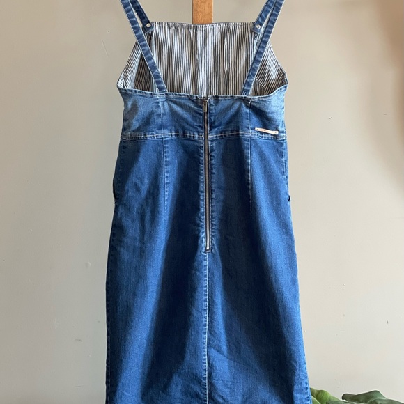 Guess Jeans Blue Denim Midi Dress - Size Women’s 8 - Picture 7 of 11